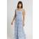 Roman Ditsy Floral Shirred Waist Maxi Dress - Blue