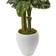 Nearly Natural Double Stalk Banana Tree In White Planter Artificial Plant