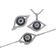 Effy Evil Eye Pendant Necklace - White Gold/Diamonds/Sapphire/Black