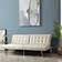Naomi Home Tufted Split Back Futon White Sofa 66.2" 3 Seater