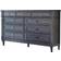 Benjara Dexi Gray /Silver Chest of Drawer 65x42.8"