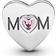 Pandora Mother Heart Charm - Silver/Pink