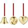 Georg Jensen Bell - Ball - Heart 2022 Julgranspynt 6cm 3st