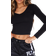 PrettyLittleThing Basic Blend Longline Long Sleeve Top - Black