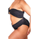 PrettyLittleThing Plus Hammered Trim Bikini Bottoms - Black