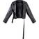 PrettyLittleThing Faux Leather Relaxed Fit Belted Biker Jacket - Black