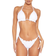 PrettyLittleThing Frill Edge Ruched Back Bikini Bottoms - White