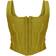 PrettyLittleThing Bandage Hook And Eye Structured Detail Dip Hem Corset - Olive