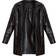 PrettyLittleThing Longline Lapel Detail Faux Leather Blazer - Black