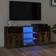 vidaXL med LED-lys 120x30x50 røget TV-bord