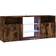 vidaXL med LED-lys 120x30x50 røget TV-bord