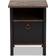 Baxton Studio Vaughan Brown/Black Bedside Table 15.7x15.7"