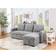 Lilola Home Serenity Gray Sofa 87.5" 3 Seater