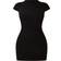 PrettyLittleThing Structured Contour Rib Cap Sleeve Bodycon Dress - Black