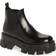 Prada Monolith Brushed Leather Chelsea Boots - Black