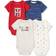 Tommy Hilfiger Baby's Bodysuit Set 4-pack - Blue/Scarlet/Vanilla