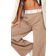 PrettyLittleThing Turn Over Waist Straight Leg Trousers - Mocha