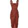 PrettyLittleThing Underwire Detail Draped Midi Dress - Chocolate