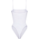 PrettyLittleThing Shape Mesh Ruched Detail Thong Bodysuit - White