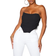 PrettyLittleThing Shape Ruched Corset Crop Top - Black