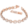 Swarovski Una Angelic Clear Crystals And Rose Gold Tone Plated Tennis Bracelet 5240513 For Women