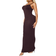 PrettyLittleThing Shape Jersey Strappy Maxi Dress - Chocolate Brown