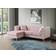Glory Furniture Paige Pink Sofa 87" 2pcs 3 Seater