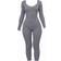 PrettyLittleThing Long Sleeve Knitted Jumpsuit - Charcoal