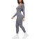 PrettyLittleThing Long Sleeve Knitted Jumpsuit - Charcoal