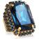 Caroline Svedbom Alexa Cocktail Ring - Gold/Blue
