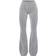 PrettyLittleThing Two Tone Rib High Waist Flares - Moss Grey