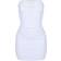 PrettyLittleThing Shape Mesh Corset Detail Ruched Bodycon Dress - White