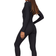 PrettyLittleThing Ribbed Long Sleeve Scoop Neck Jumpsuit - Black