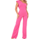 PrettyLittleThing Drape One Shoulder Jumpsuit - Hot Pink