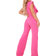 PrettyLittleThing Drape One Shoulder Jumpsuit - Hot Pink