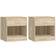 vidaXL Drawer Sängbord 30.5x36.5cm 2st