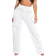 PrettyLittleThing Shape Buckle Detail Cargo Wide Leg Trousers - White