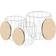 vidaXL Iron and Poplar Sofabord 36cm 3stk