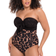 Curvy Kate Wrapsody Bandeau Leopard Print Swimsuit - Black