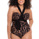 Curvy Kate Wrapsody Bandeau Leopard Print Swimsuit - Black