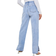PrettyLittleThing Petite Ripped Split Hem Straight Leg Jeans - Light Blue Wash