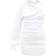 PrettyLittleThing One Sleeve Ruched Woven Bodycon Dress - White