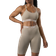 ICANIWILL Define Seamless Logo Strappy Sports Bra - Taupe