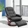 Homcom Faux Manual Swivel Base Recliner Armchair