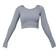 PrettyLittleThing Structured Contour Ribbed Round Neck Long Sleeve Crop Top - Dark Grey