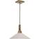 Uttermost Brookdale Aged Brass/White Pendant Lamp 33cm