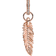 Pandora Sparkling Feather Charm Pendant - Rose Gold/Transparent