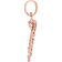 Pandora Sparkling Feather Charm Pendant - Rose Gold/Transparent