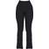 PrettyLittleThing Petite Knitted Rib High Waisted Skinny Flares - Black