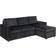 Ebuy24 Sacramento Anthracite Grey Sofa 218cm 3 personers